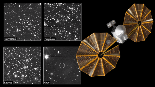 Миссия НАСА «Люси» обнаружила четыре троянских астероида Юпитера