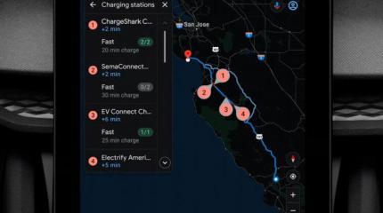 Карты Google для Android скоро упростят планирование длительных поездок на электромобиле
