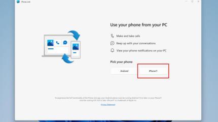 Windows 11 наконец-то позволит пользователям iPhone отправлять текстовые сообщения и звонить с ПК