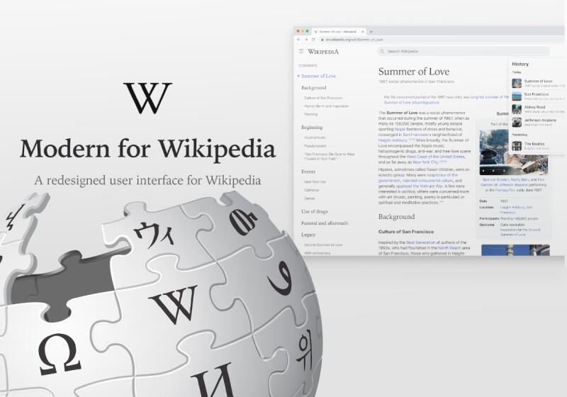 Википедия впервые за десятилетие обновляет дизайн