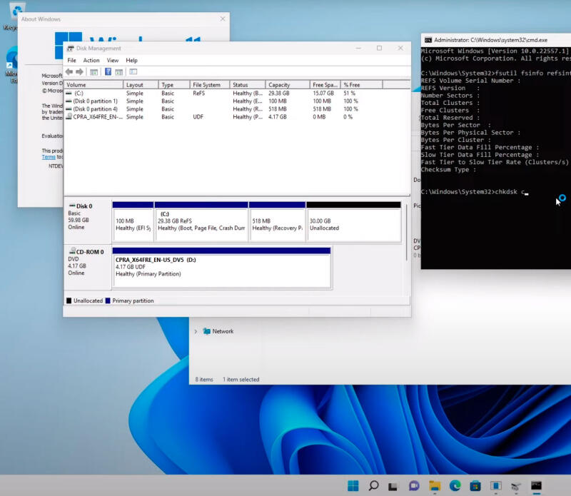 Windows 11 получает поддержку ReFS