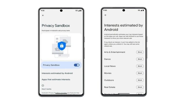 Бета-версия Android Privacy Sandbox уже доступна для некоторых устройств Android 13