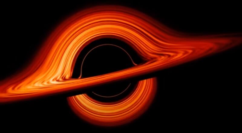 Обнаруженная чёрная дыра создаёт шлейф из новых звёзд