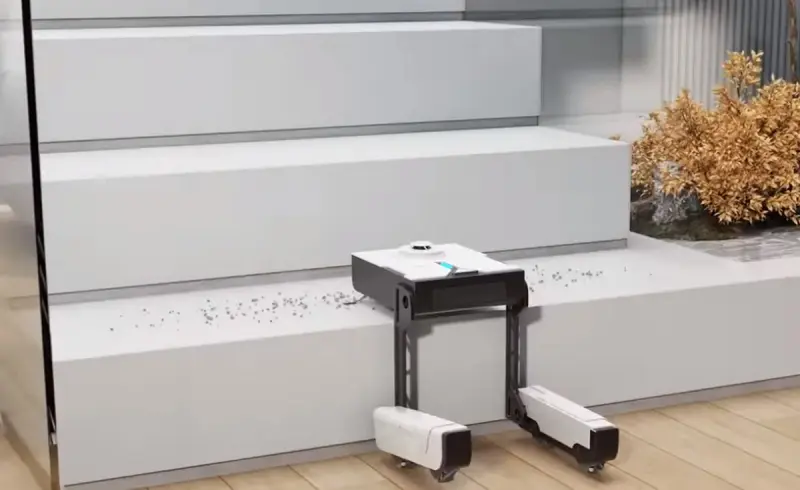 «Взбиратель» — двуногий робот-пылесос, который может отмывать лестницы