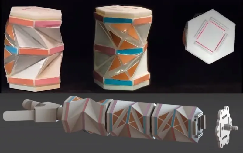 Для создания роботов использовали принцип оригами с узором Креслинга
