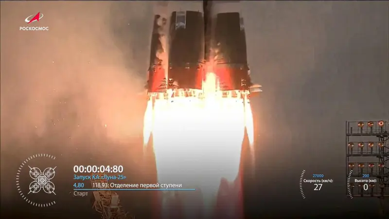 Ракета с лунным десантным кораблем стартовала во время первой почти за 50 лет российской миссии на Луну