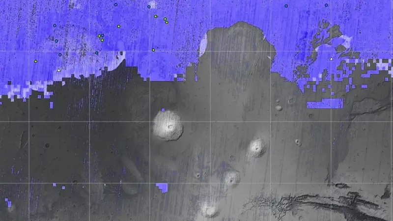 На картах Марса показали расположение льдов под поверхностью
