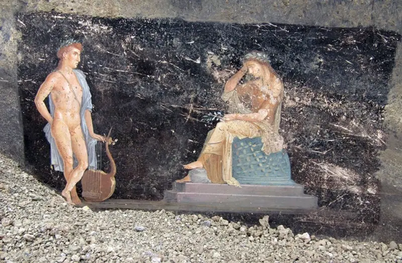 Чёрный обеденный зал: о чём рассказали недавно найденные фрески в Помпеях