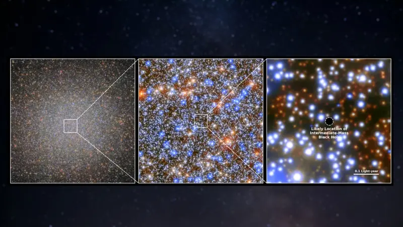 Космический телескоп «Хаббл» обнаружил ближайшую к Земле чёрную дыру