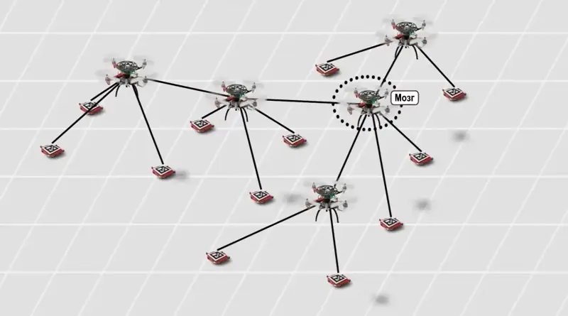 «Человеческая» нервная система успешно «рулит» целым роем роботов